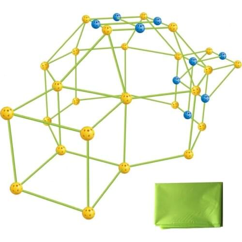 Kids Construction Fort Building Castles Tunnels Tents Kit DIY 3D Play House Building Toys for Boys Girls Christmas Gift