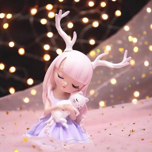 Girl Heart Ins Wind Deer Decoration Pink Decoration Crafts Gifts Birthday Gift Manufacturer room decoration accessories