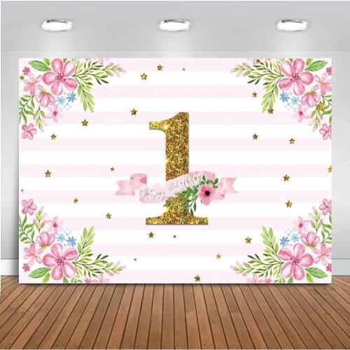 Wild One Backdrop Rose Gold Flower Girl Birthday Party Background Photography Bohemia Dreamcatcher Dessert Table Decorate Props