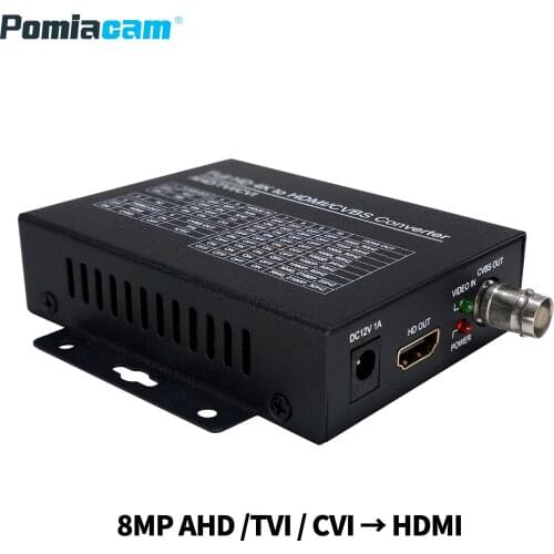 HDC-4K 4K to HDMI CVBS convertor 8MP AHD TVI CVI to 4K HDMI output CVBS output , CVBS out, Loop put, CVBS to HDMI