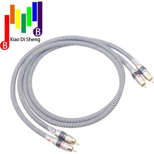 Hifi RCA Cable High Quality 4N OFC 2RCA Male to Male Audio Cable Plug connector TV DAC signal wire professional for AMP DVD