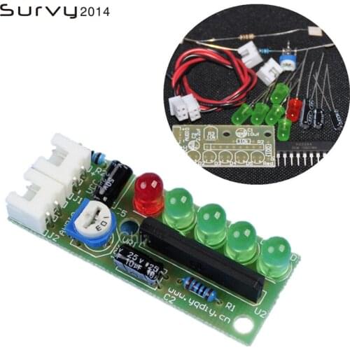 1 Set DIY Kit KA2284 Audio Level Indicator Suite Trousse Electronic Parts 5mm RED Green LED Level Indicating 3.5-12V