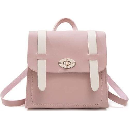 8PCS / LOT Small Backpack Women Crossbody Shoulder Bag for Teenage Girls Kids Korea Style Fashion Multi-Function Mini Backpack