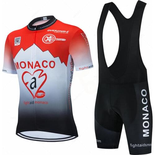 Monaco Summer TEAM CYCLING JERSEY Bike Cycling Clothing Top Quality Cycle Bicycle Sports Wear Ropa Mujer Breathable Cycling Set