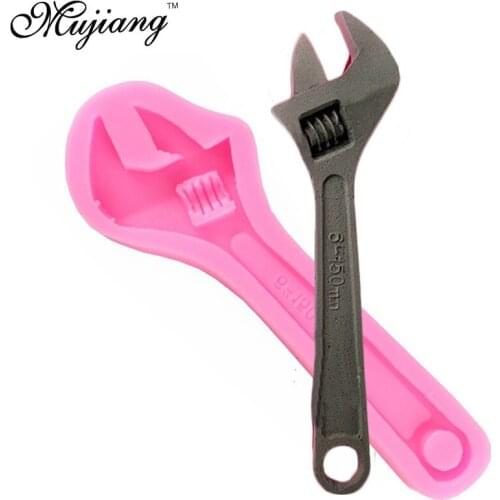 Mujiang 3D Baking Mould Spanner Silicone Mold Candy Chocolate Mold Sugarcraft Fondant Cake Decorating Tools Soap Clay Molds