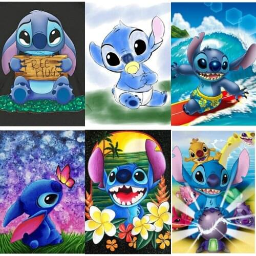 5D DIY Diamond Painting Disney Stitch Full Square Rhinestone Embroidery Cross Stitch Kit Mosaic Picture Decoration Gift