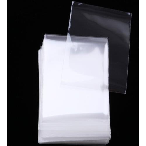 Set of 100 Transparent Card Sleeves Protector Football Star ICO Games Card Badge Holder Empty Binder Gifts