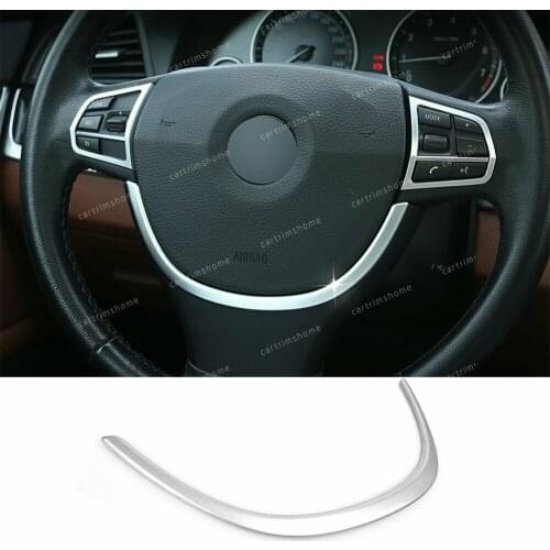 Steering Wheel Strip Decoration Trim For BMW 5 Series F10 2011-2017 ABS Silver