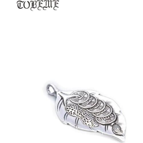 Handmade 100% 925 Silver Lucky Pendant Thai Silver Good Luck Coin Symbol Pendant Good for wealth