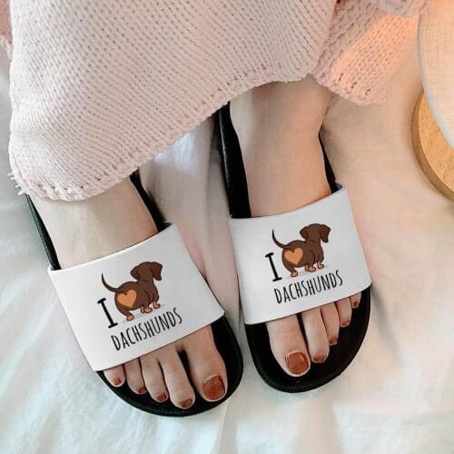 Summer Shoes for Woman Cartoon Lovely Pug Women Non-slip Slippers 2021 Girl Home Indoors Shoes Bathroom Flip Flops Beach Sandals