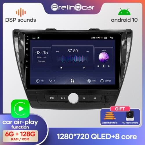 Prelingcar Android 10.0 System Car IPS Touch Screen Stereo For Roewe I5 2015 years player Stereo with buttons naivgation system