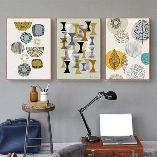 Nordic Modern Colorful Leaves Abstract Canvas Painting Gold Posters and Prints Wall Art Picture for Living Room Interior Decor