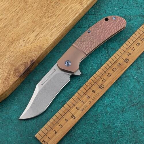 Folding knife with blade M390, titanium handle, used for camping, hunting, outdoor, kitchen knife, fruit knife, EDC