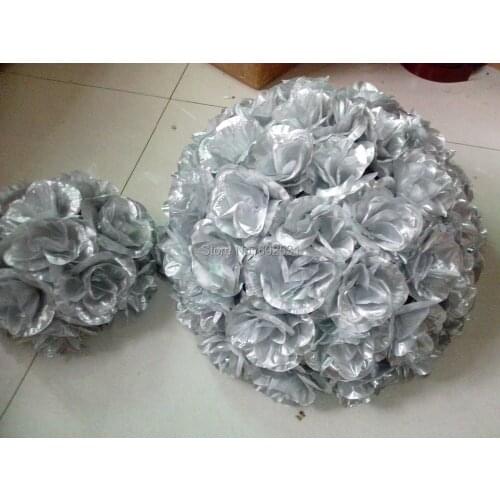 SPR 12pcs/lot silvery 30cm pomanda rose kissing flower ball