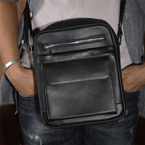 Mens Handbag Flap Bag Genuine Leather Bag Messenger Bag Shoulder Bags For Men Handbag Fashion Flap Male Shoulder Crossbody Bags
