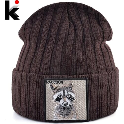 Knitted Beanies Hat Men Women Streetwear Hip Hop Skullies Beanies With Patch Boys Girls Knitting Solid Color Bonnet Hats Cap