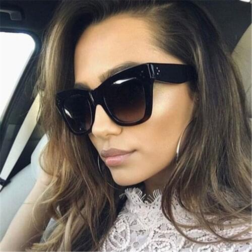Fashion Cat Eye Sunglasses Women 2018 Brand Designer Luxury Sun glasses Lady Summer Style Sun Glasses Female Rivet Shades UV400