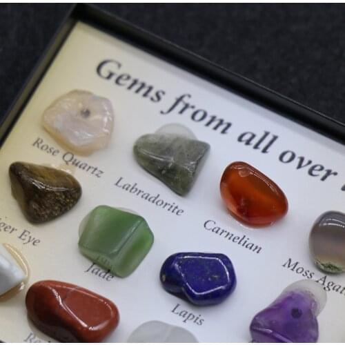 12/15PCS Natural Mineral Quartz Crystal Raw Gemstones Stone Samples Polished Ore Geography Collectible Teaching Decor Gift