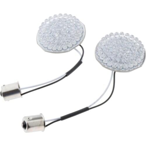 2pcs Bullet Style Turn Signal Lights, 2in Bullet LED Turn Signal Lights Panel Fit for Harleys Motorcycle, Yellow