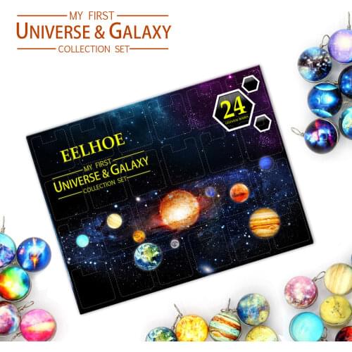 24pcs Cosmic FORGalaxy Advent Calendar Interesting 2021 New Year Toys Earth Science Kit Childrens Educational Toys For Kid Gift