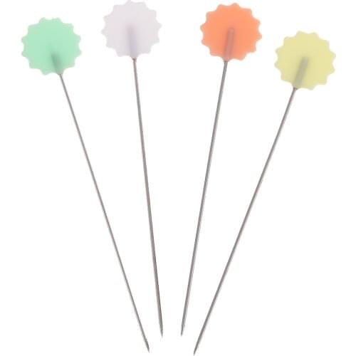 50pcs/Lot 4cm Sewing Accessories Patchwork Pins Sewing Pin Flower Head with Box DIY Sewing Dressmaking Quilting Tools