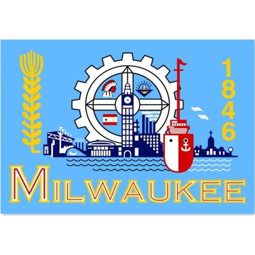 60x90cm/90x150cm/120x180cm USA Wisconsin Milwaukee City Flag for decoration