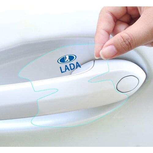 8Pcs TPU Car door handle stickers protector film For LADA VESTA XRAY niva kalina priora granta Car Stickers