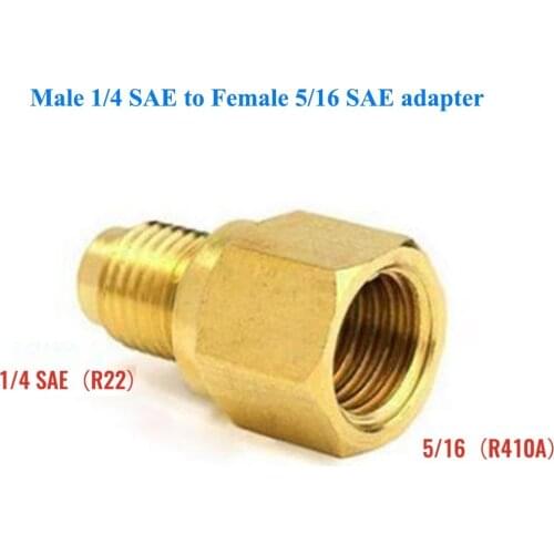 R410A Conditioner Adapter Quick Coupling 1/4 SAE To 5/16 SAE Refrigerant Adapter Connector X