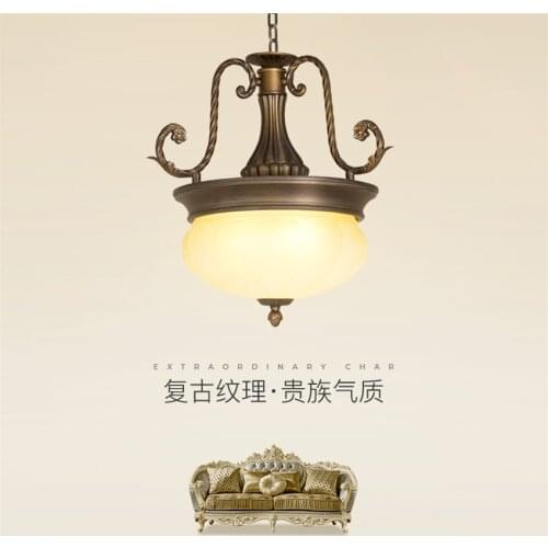 American retro glass pendant lights European balcony bedroom living room staircase single lamps corridor aisle hanging lighting