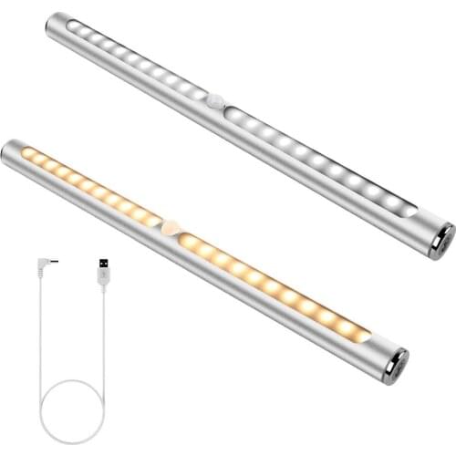 LED Under Cabinet Light Wireless Motion Sensor Lamp USB 22 leds lighting Wardrobe Cupboard Closet Kitchen night light