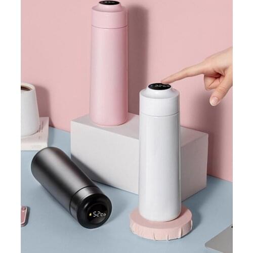 Stainless Steel Water Bottle Cup USB Charging Smart Bottle Reminder Drinking LCD Press Screen Temperature Display Vacuum Thermos