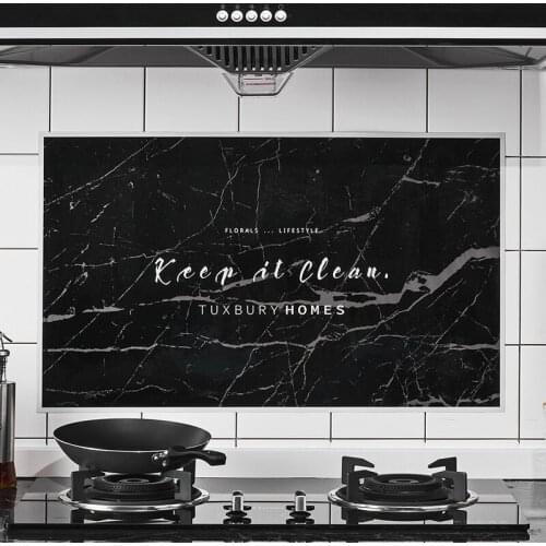 Household self-adhesive heat-resistant and oil-proof sticker stove tile wall sticker kitchen waterproof and moisture-proof