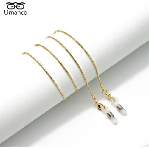 Gold Silver Black Glasses Chain Metal Snake Chains Mask Sunglasses Myopia Reading Glasses Lanyard Simple Jewelry Accessories