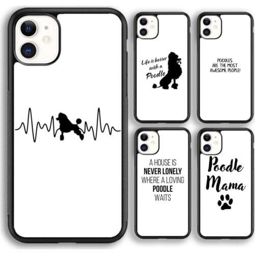 Krajews Life Is Better With A Poodle Silhouette Phone Case For iPhone 5s 6s 7 8 plus X XR XS 11 12 pro max Samsung S7 S8 S9 S10