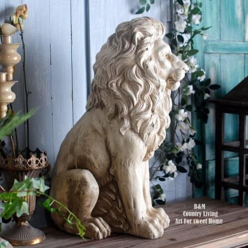 European Retro Lion Statue Molds for Home Villa Garden House Decoration