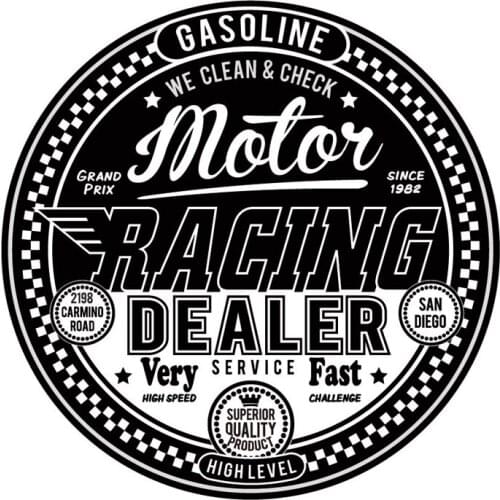 Racing racing sticker motorcycle gasoline oil sticker retro vintage biker # 085