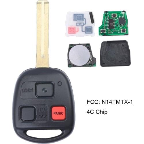KEYECU Replacement Remote Key Fob 312MHz for Lexus RX300 1999-2003 N14TMTX-1 - 4C