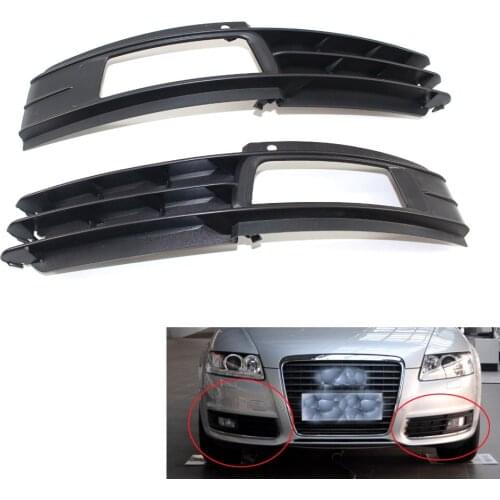 Quattro For AUDI A6 C6 4F 09-11 Front Bumper Fog Lights Lamp Grille Set