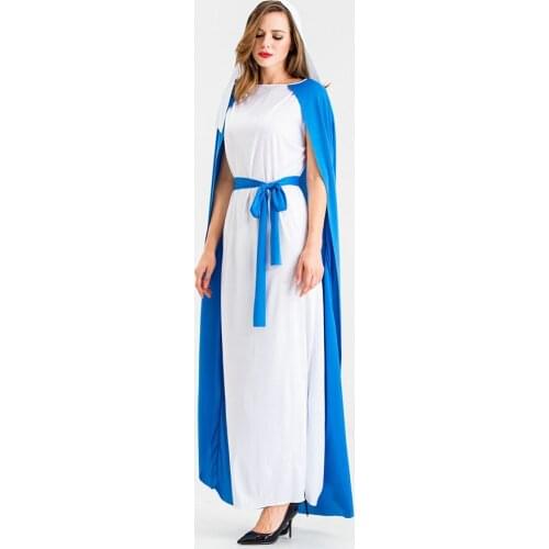 Halloween Virgin Mary Cosplay Costume Adults Roman Greek Costume Virgin Mary costume Arabia clothing Family clothes