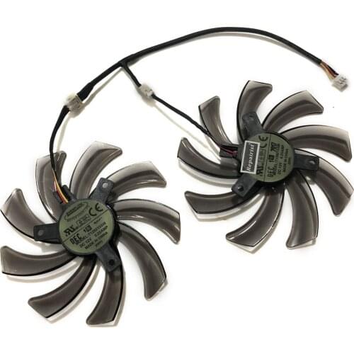 2PCS/set Computer PC Graphics Card Cooler Fan For VGA Video Card Gigabyte GVN550WF2 N56GOC Cooling (95mm DC 12V 0.25A )