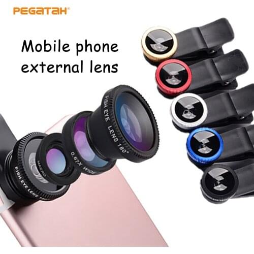 Mobile Phone Fish Eye Len Wide Angle lens 0.67X Wide Angle Macro HD Camera Universal for iPhone Android Phone