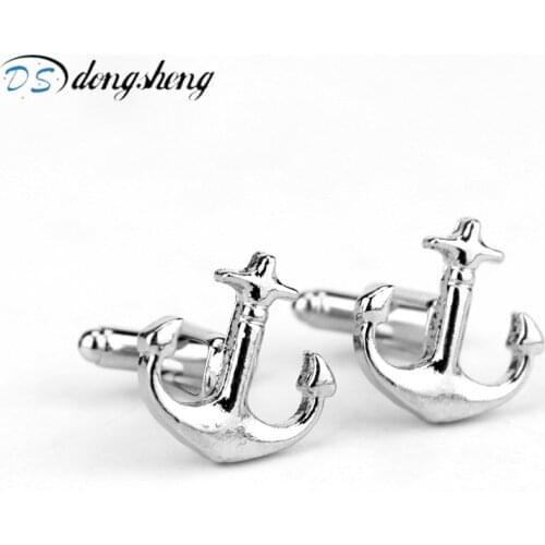 Dongsheng Fashion Jewelry Cuff Buttons Bow Arrow Shape Anchor Cufflinks Nautical Sailing Groomsmen Nautical Anchor Cuff Links-40