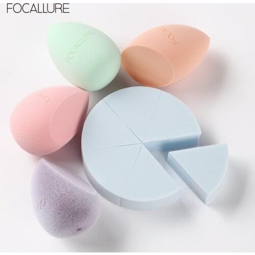 FOCALLURE New Matchmax 6 Count Wedges & Multifunctional Puff Soft Smooth Makeup Sponge
