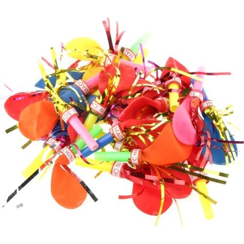 Pack of 100 Latex Whistle Noise Making Balloon Wedding Birthday Party Accessories