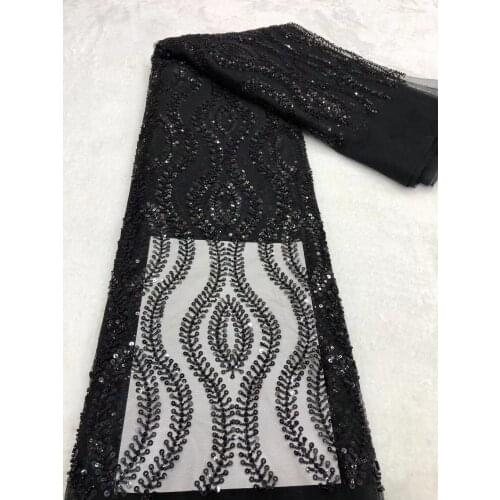 Nigerian Mesh Lace Fabrics with SYJ-6886810 Sequins Lace Fabric High Quality French Tulle Lace Fabirc
