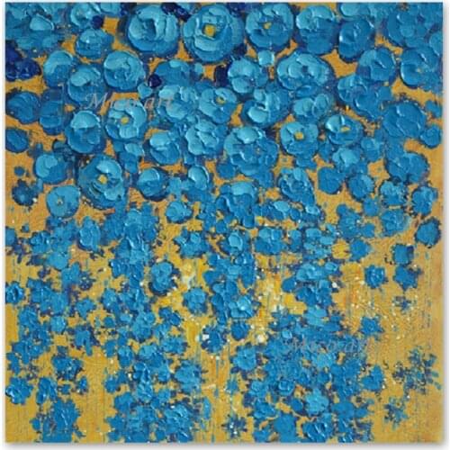 New Abstract Palette Knife Flowers Oil Painting No Frame 100% Hand-painted Thick Acrylic Textured Paintings Wall Art On Canvas