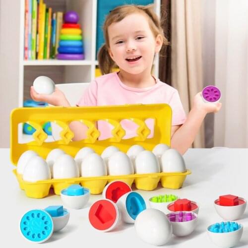 Montessori Educational Toys Smart Eggs 3D Puzzle For Children Jigsaw Mixed Dinosaur Shape Match Game Math Toys Teaching Aid Tool