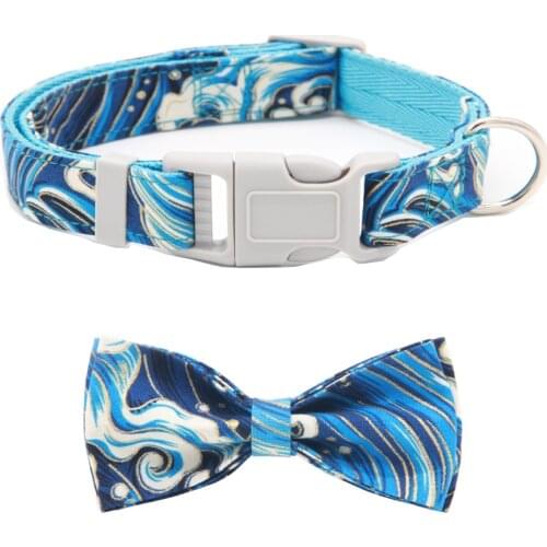 PET Dog Collar Bowtie Dog Collar with Bow, Adjustable Collars for Medium Large Dogs Beagle Bulldog Collar Perro