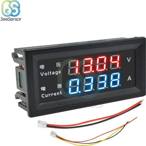 DC 200V 100V 10A Mini Digital Voltmeter Ammeter Amp Volt Voltage Current Meter Tester Detector 0.28" Dual LED Display 4-digit