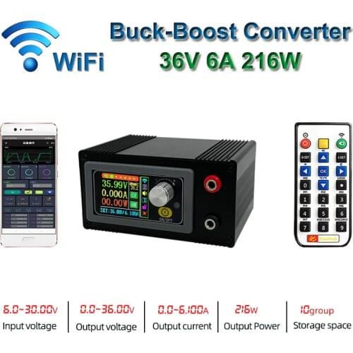 216W 36V 6A WiFi App DC/DC Buck Boost Converter CC CV Variable DC Power Supply Module Adjustable Voltage Regulator Repairing